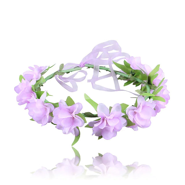 2-Pack: Girl's Floral Style Polyester Hair Accessories Kids' Clothing Purple - DailySale