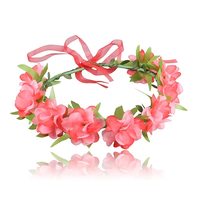 2-Pack: Girl's Floral Style Polyester Hair Accessories Kids' Clothing Red - DailySale