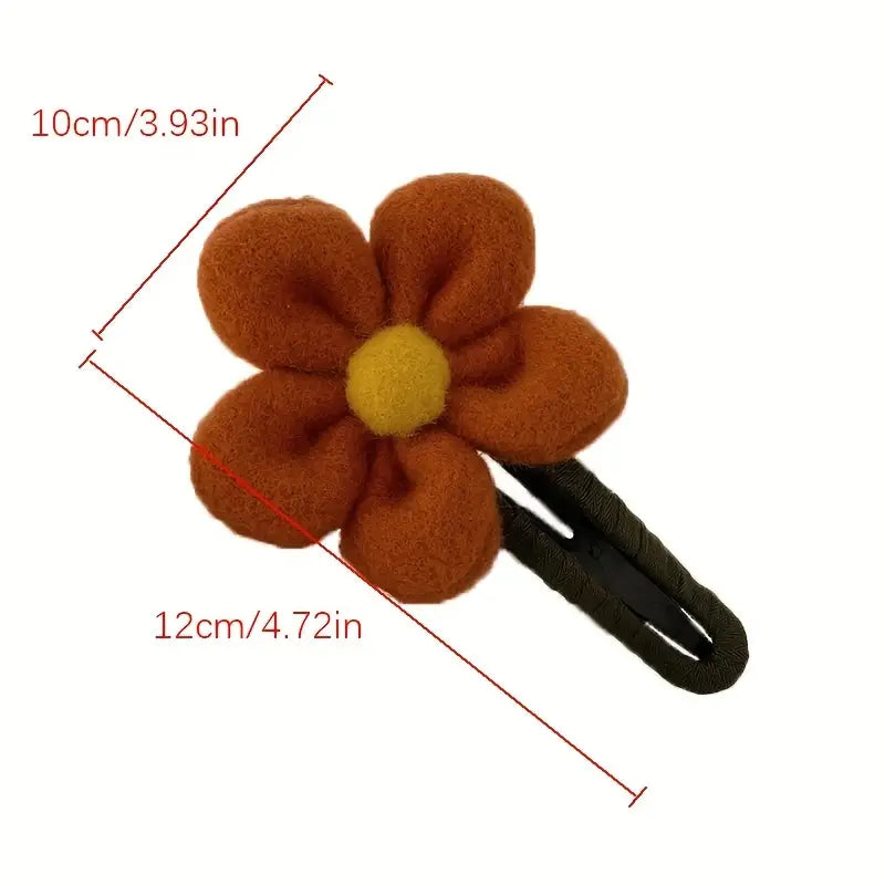 2-Pack: Gorgeous Plush Flower Hairpin Women's Shoes & Accessories - DailySale