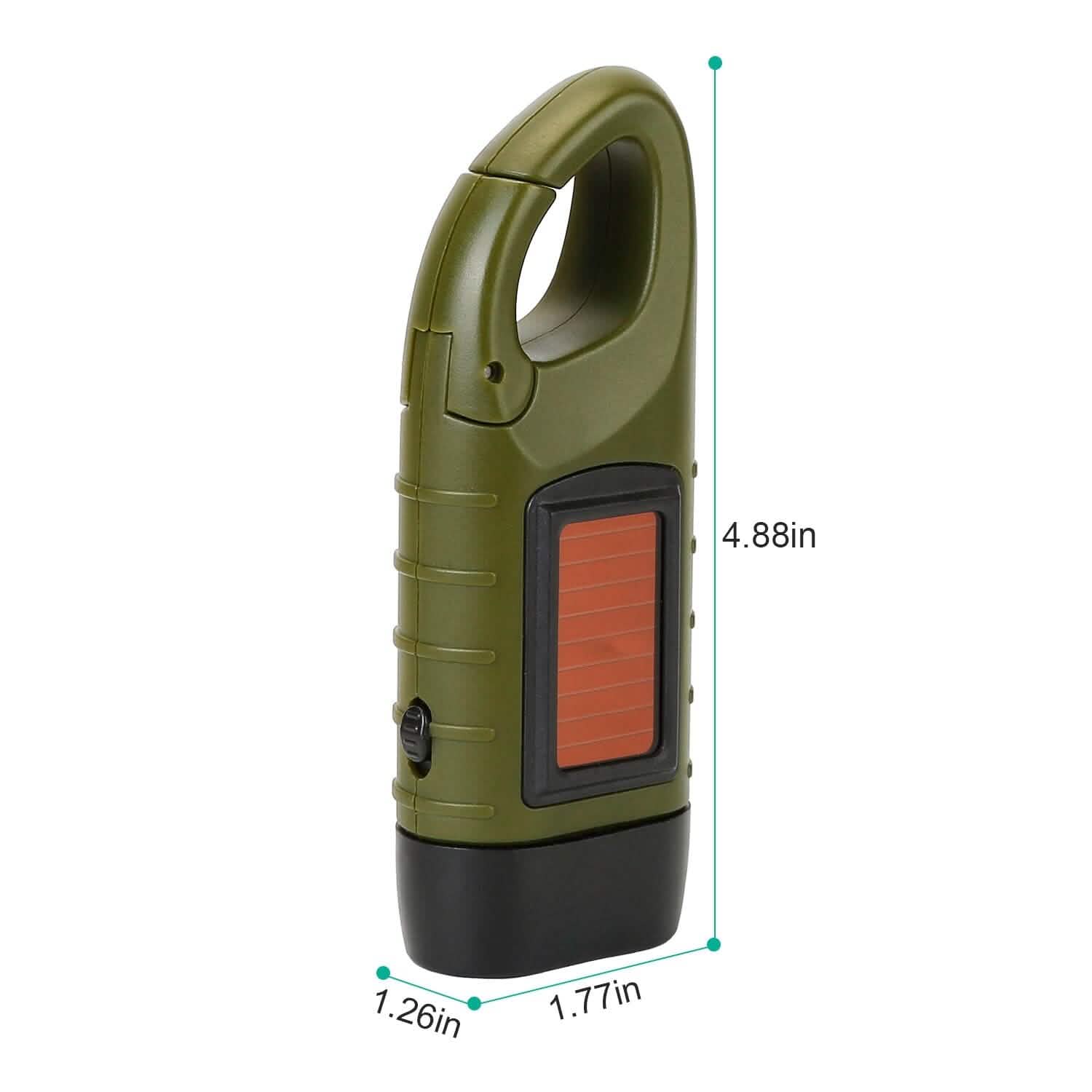 2-Pack: Hand Crank Solar Powered Flashlight Sports & Outdoors - DailySale