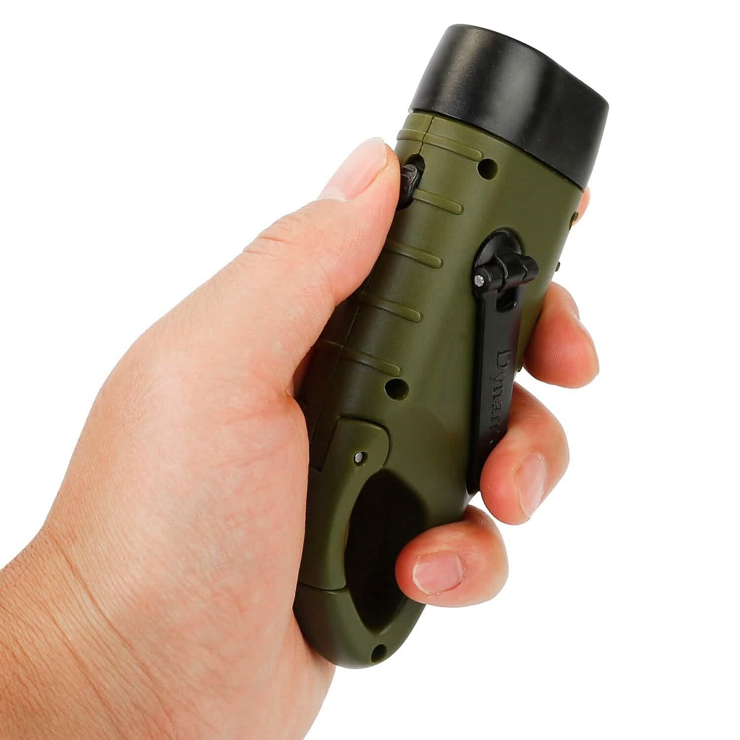 2-Pack: Hand Crank Solar Powered Flashlight Sports & Outdoors - DailySale