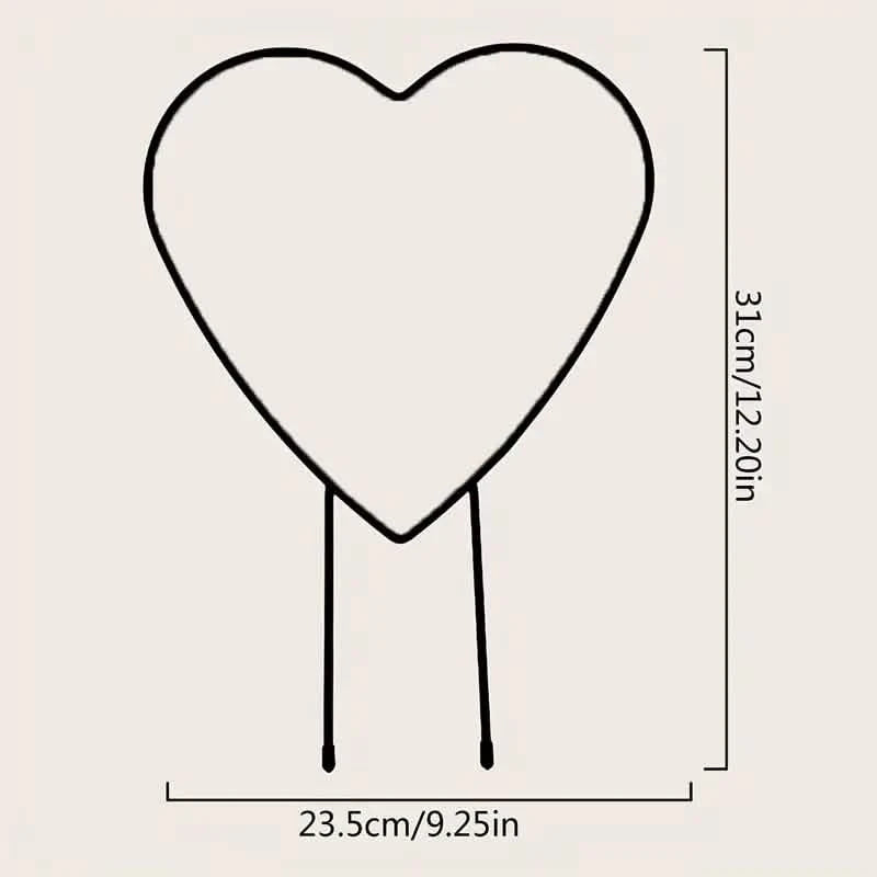 2-Pack: Heart-Shaped Plant Support Stake Garden & Patio - DailySale