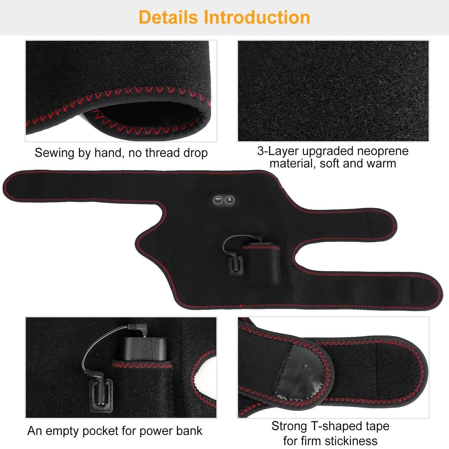 2-Pack: Heated Knee Massage Wrap Wellness - DailySale