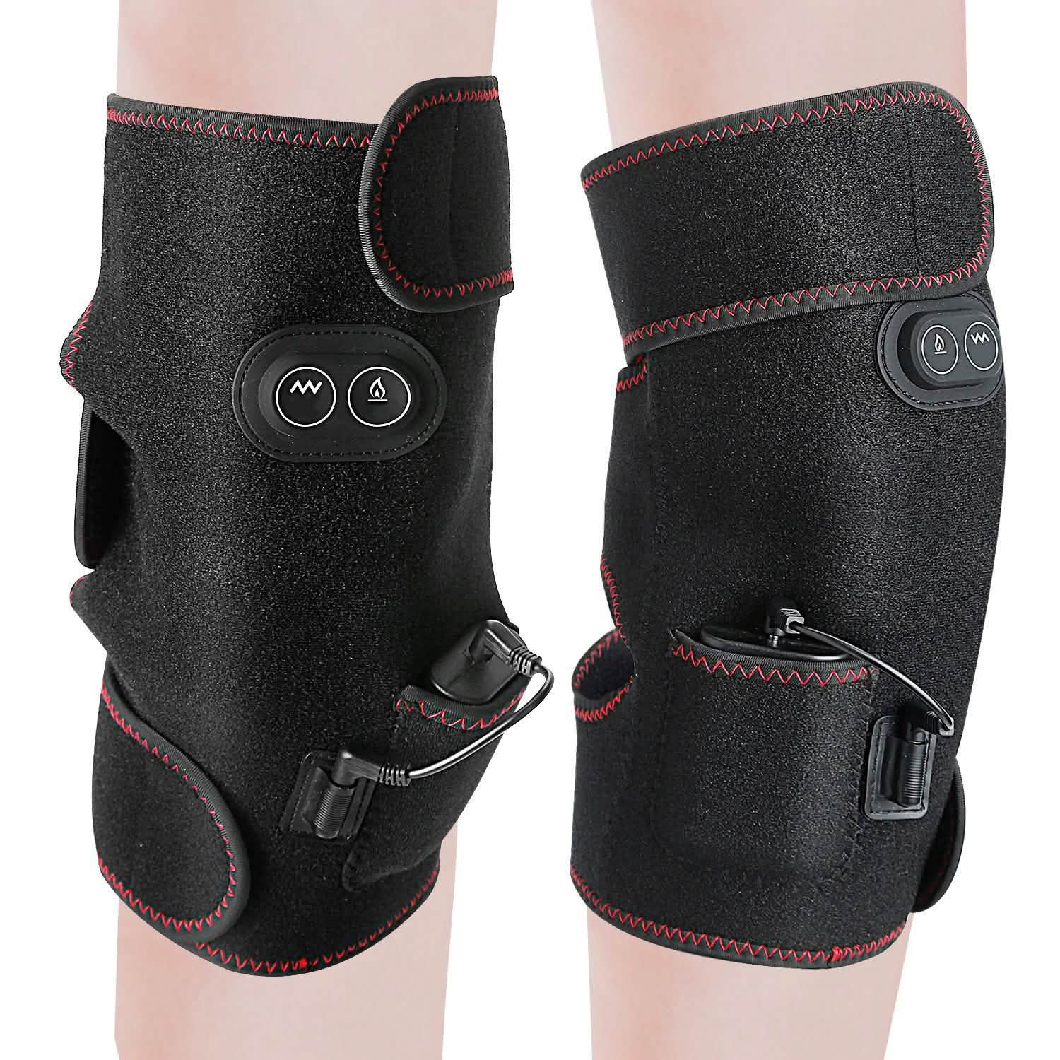 2-Pack: Heated Knee Massage Wrap Wellness - DailySale