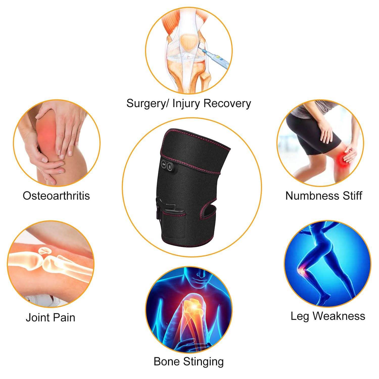 2-Pack: Heated Knee Massage Wrap Wellness - DailySale