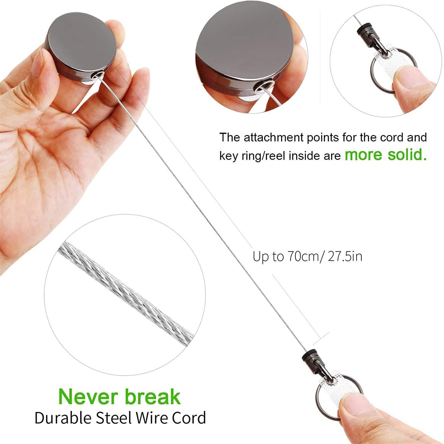 2-Pack: Heavy Duty Retractable Badge Holder Reel Everything Else - DailySale