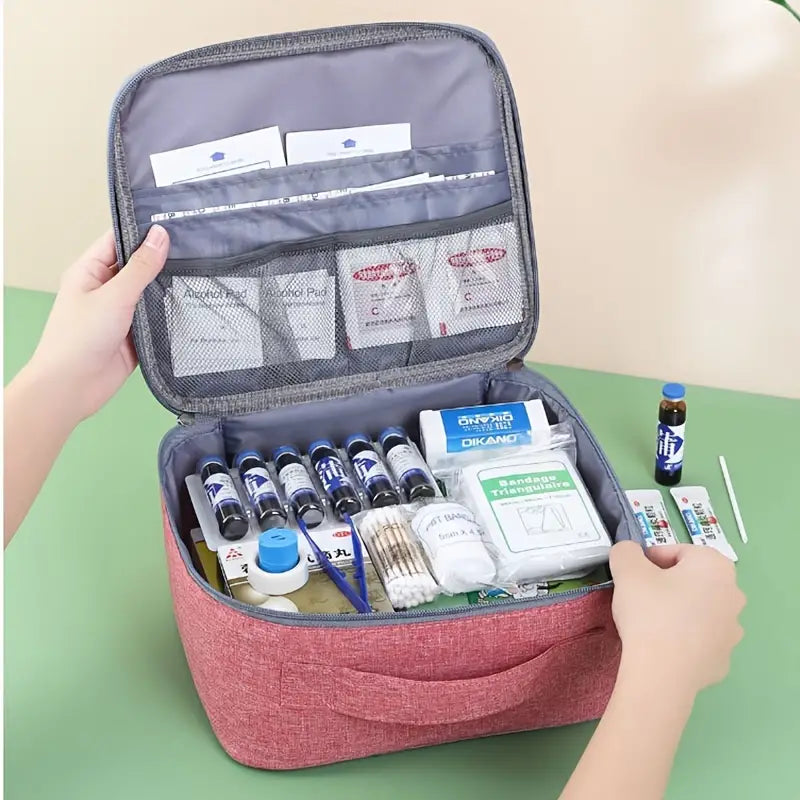 2-Pack: Household Medical Storage Bag with Outdoor Camping First Aid Kit Pill Case Bags & Travel - DailySale