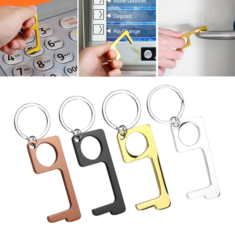 2-Pack: Hygiene Door Opener, Portable Press Elevator Tool and Door Handle Key Wellness & Fitness - DailySale