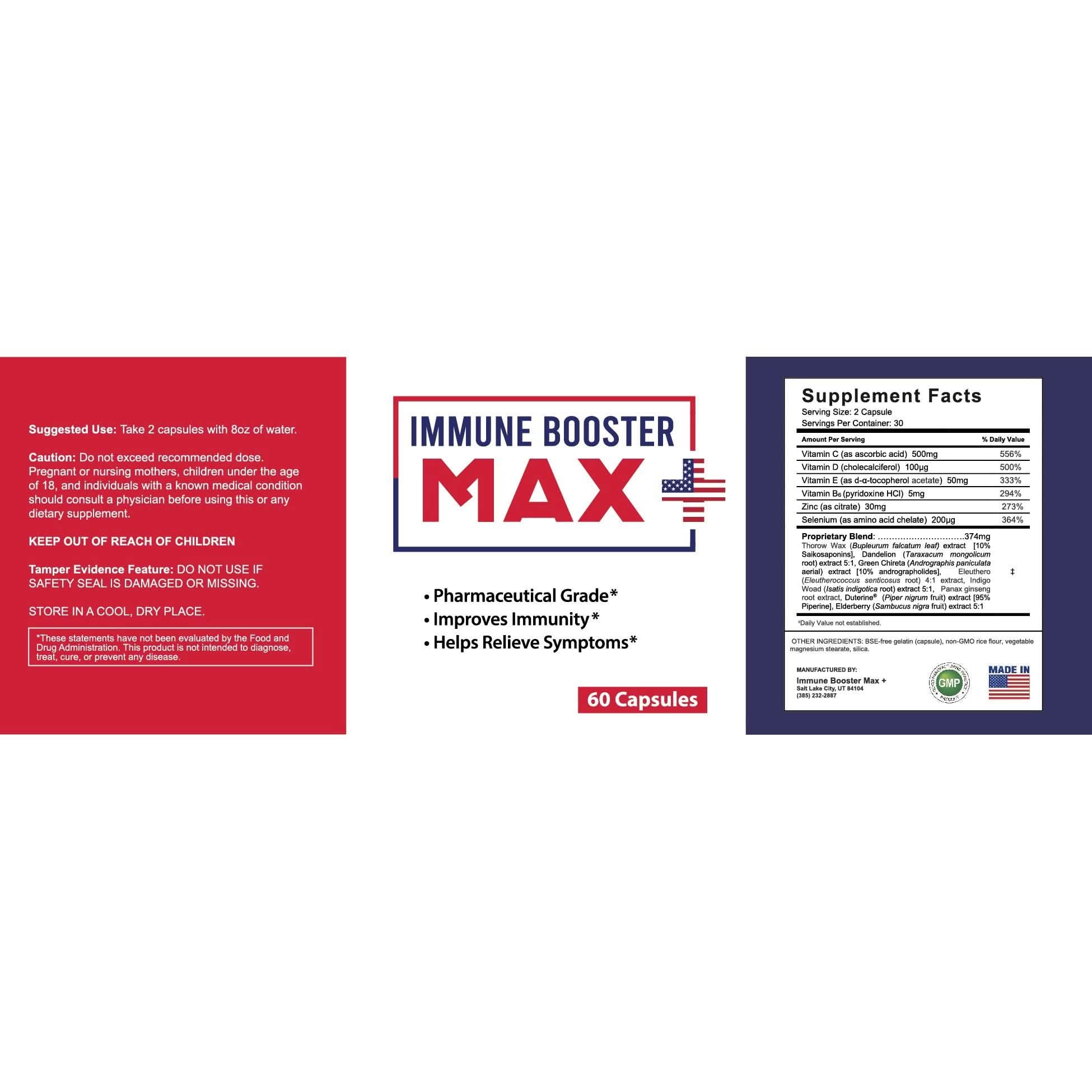 2-Pack: Immune Booster Max+ Supplement Wellness & Fitness - DailySale