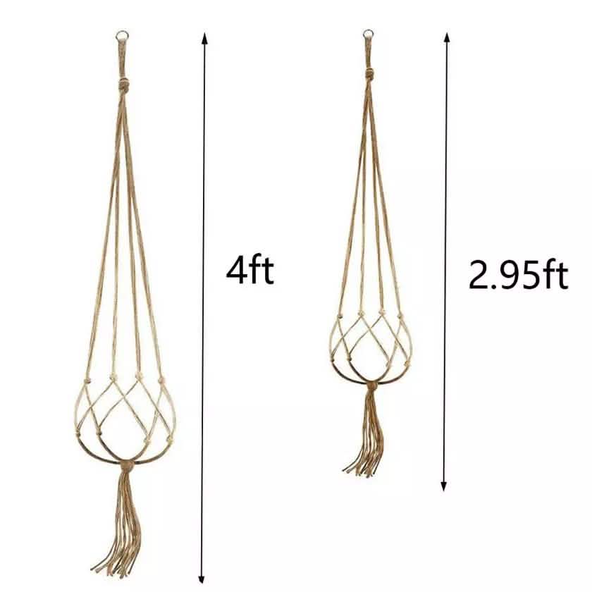 2-Pack: Indoor Outdoor Hanging Pot Rope Net Macrame Plant Hanger Garden & Patio - DailySale