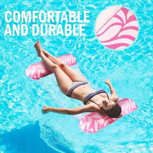 2-Pack: Inflatable Water Hammock Aqua Loungers for Swimming Pool or Beach Sports & Outdoors - DailySale