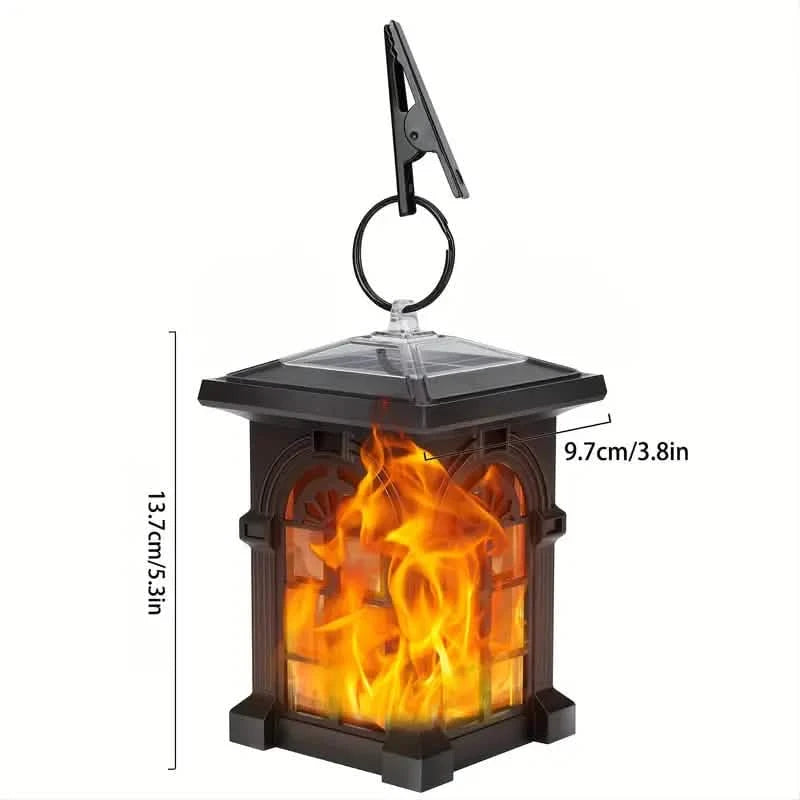 2-Pack: IP65 Waterproof Solar Outdoor Lights With Flickering Flame Holiday Decor & Apparel - DailySale