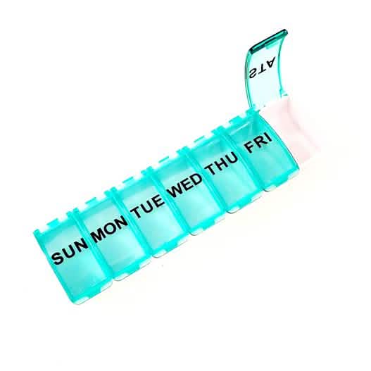 2-Pack: Jumbo Travel 7-Day Pill, Medicine, Vitamin Organizer Box Wellness - DailySale