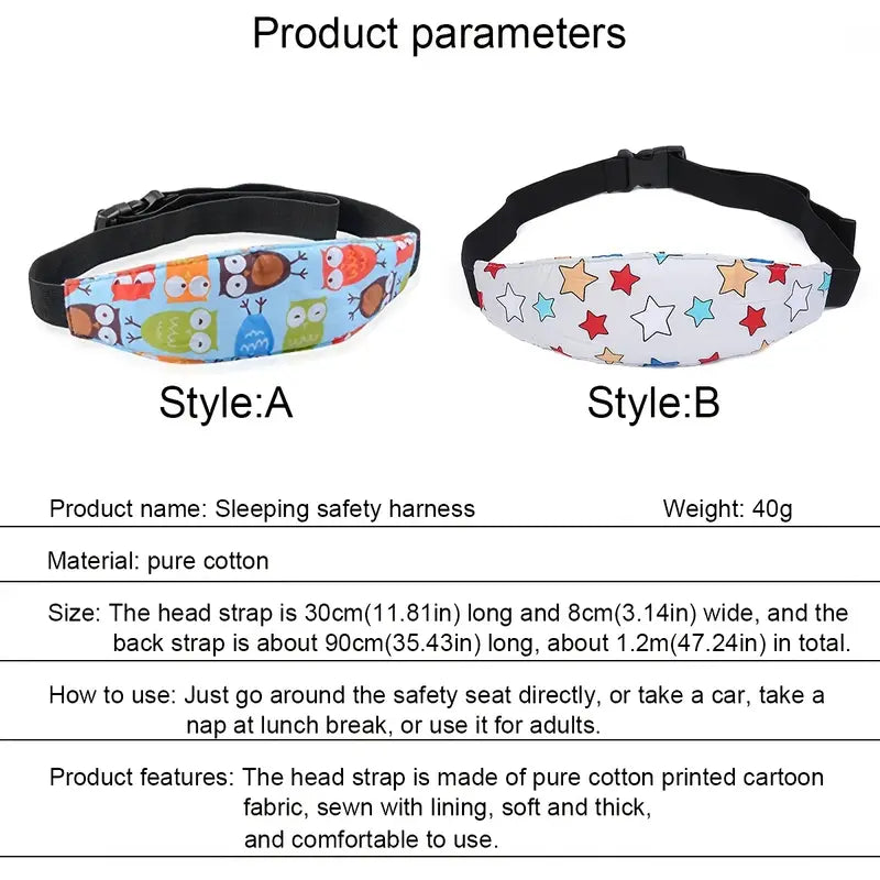 2-Pack: Kids Safety Head Support Band and Toddler Car Seat Neck Relief Baby - DailySale