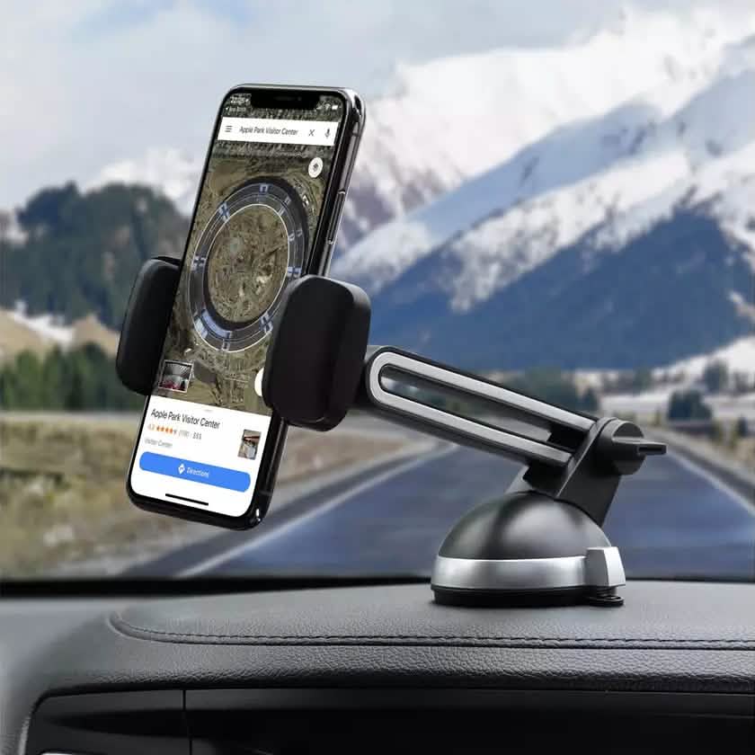 2-Pack: LAX Extendable Car Mount Holder for Cellphone with Adjustable Clamp Automotive - DailySale