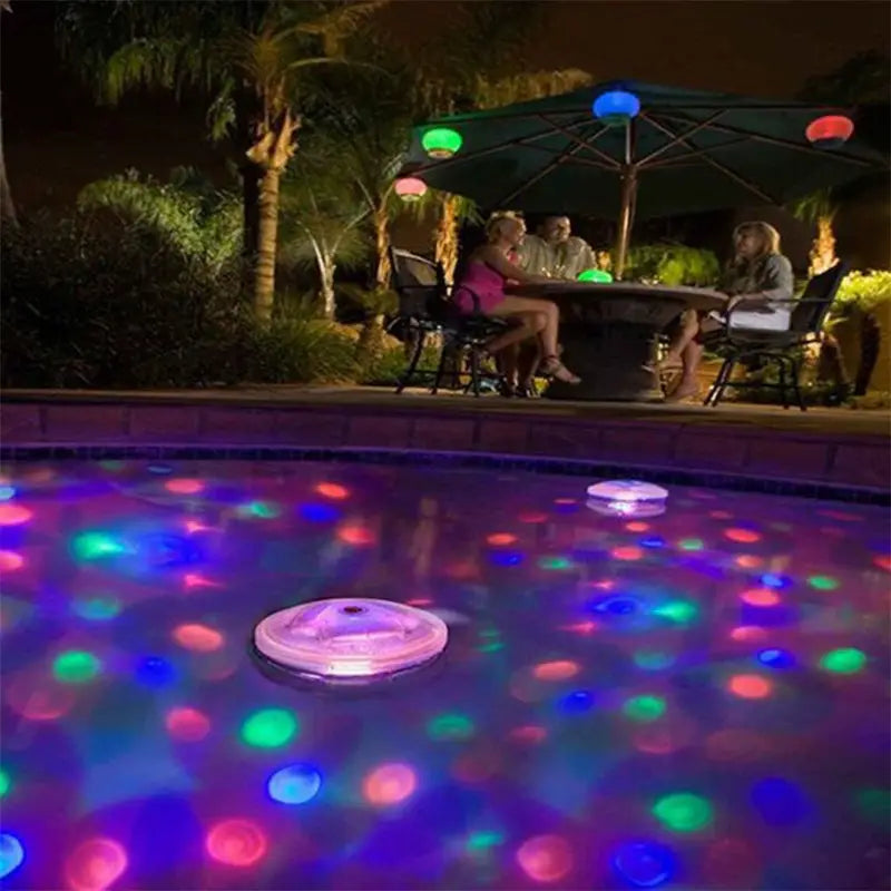 2-Pack: LED Color Changing Floating Pool Lights with 8 Modes Lighting Outdoor Lighting - DailySale