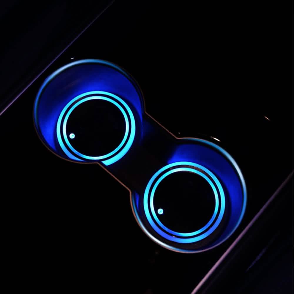 2-Pack: LED Light-Up Car Cup Coasters Automotive - DailySale