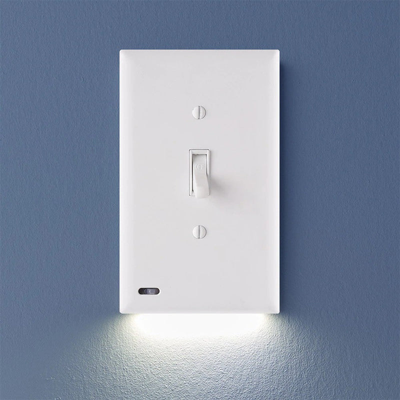 Narrow switch LED Motion Light Switch Plate placed on a wall, available at Dailysale