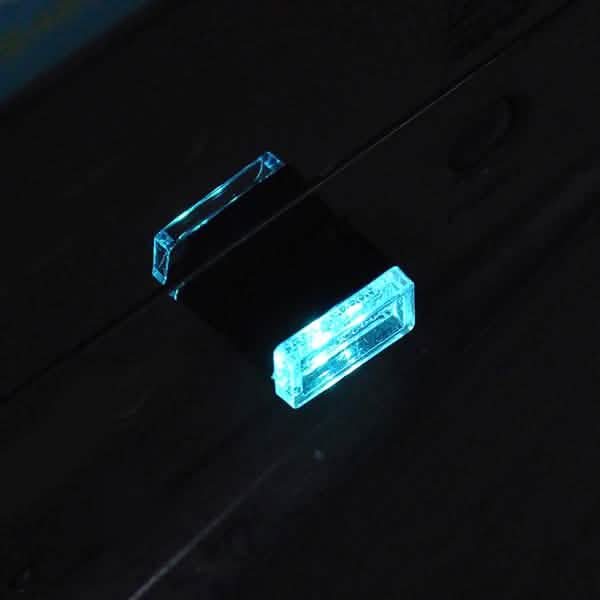 2-Pack: LED Mini Light Car Interior Wireless Atmosphere Light Automotive Light Blue - DailySale