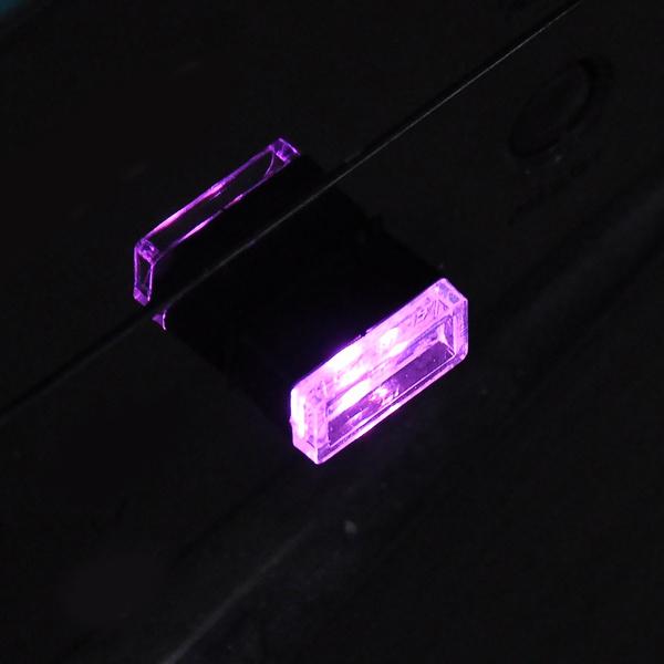 2-Pack: LED Mini Light Car Interior Wireless Atmosphere Light Automotive Purple - DailySale