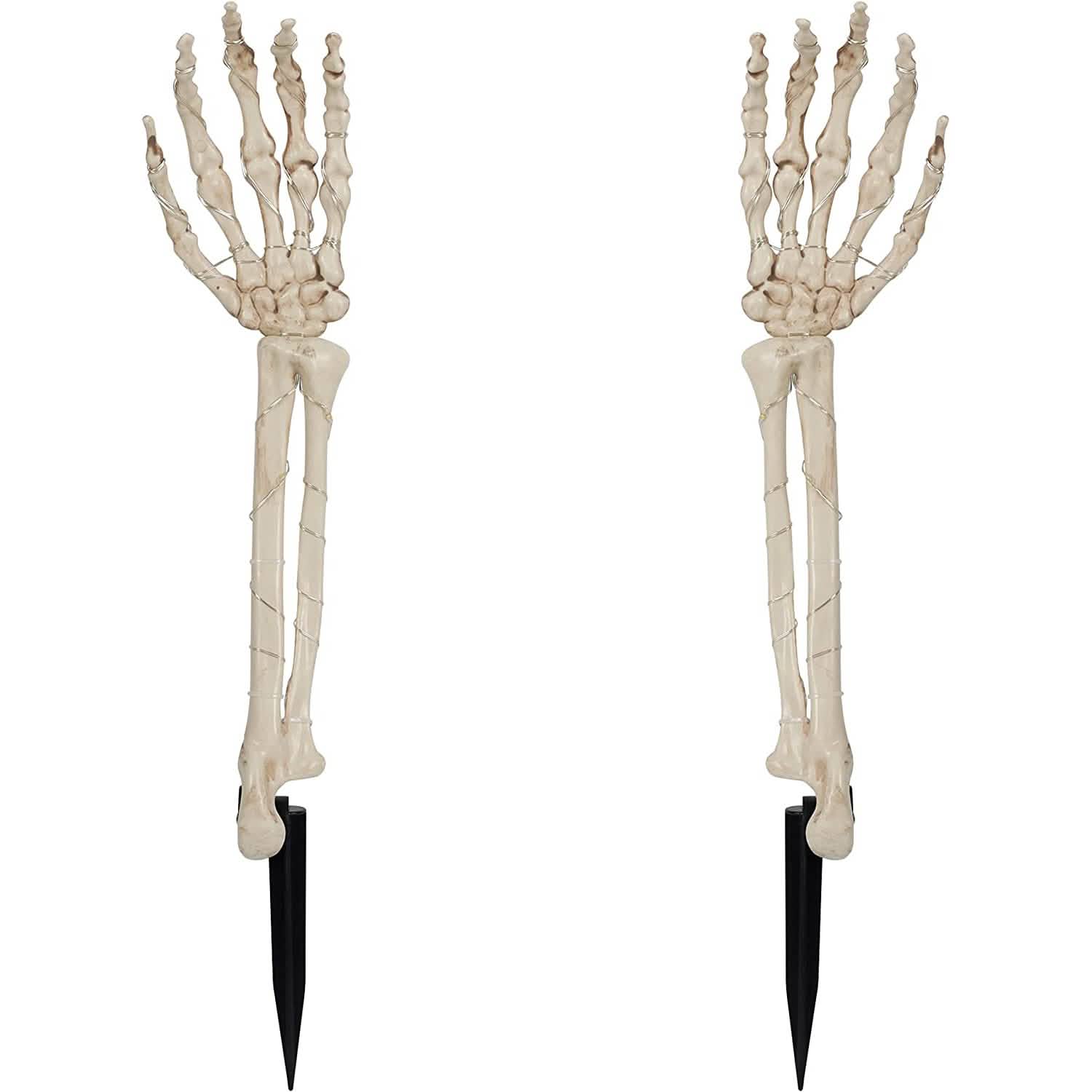 2-Pack: Light Up Skull Arm Stakes Holiday Decor & Apparel - DailySale