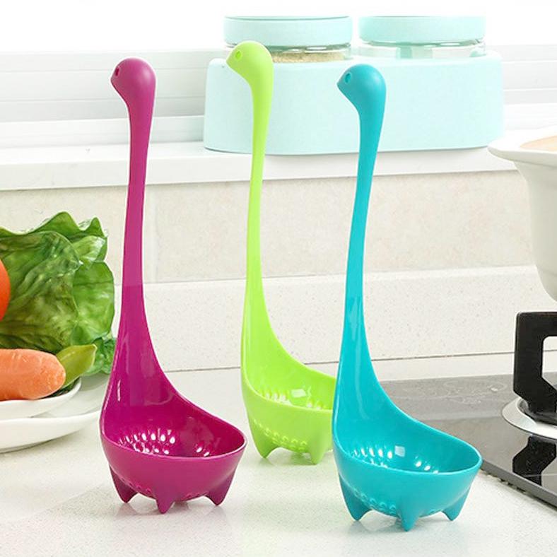 Kitchen Gadgets High Heat Resistant Loch Ness Stand up Soup Ladle