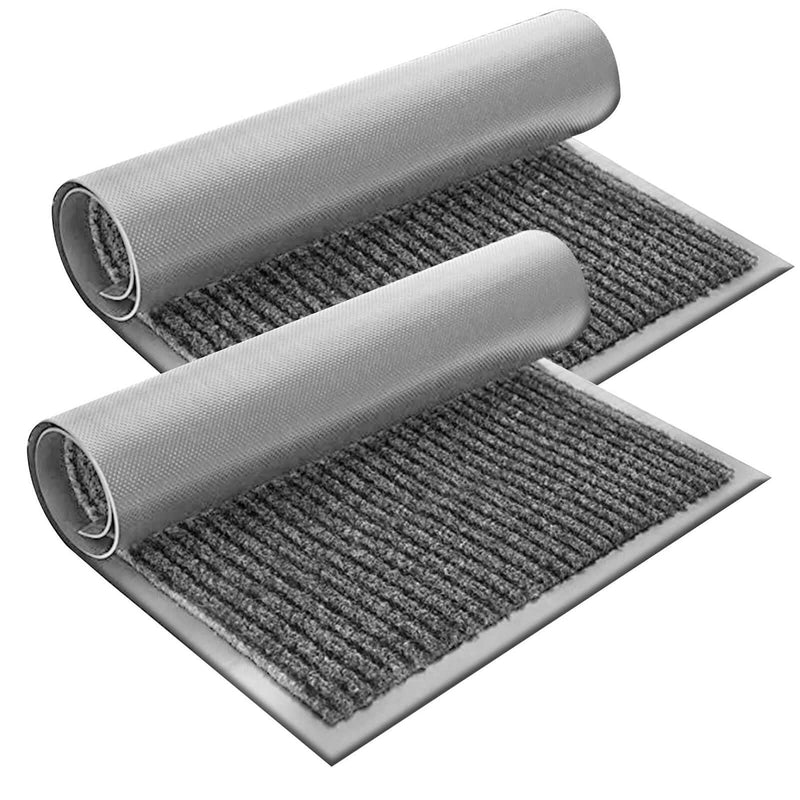 2-Pack: Lux Decor Collection 30'' X 17'' Non-Slip Room Entrance Floor Mats Pair Indoor Outdoor Doormat Garden & Patio - DailySale