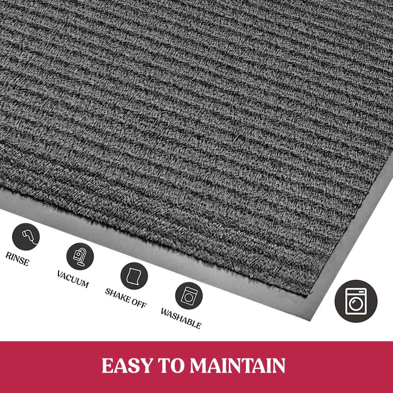 2-Pack: Lux Decor Collection 30'' X 17'' Non-Slip Room Entrance Floor Mats Pair Indoor Outdoor Doormat Garden & Patio - DailySale