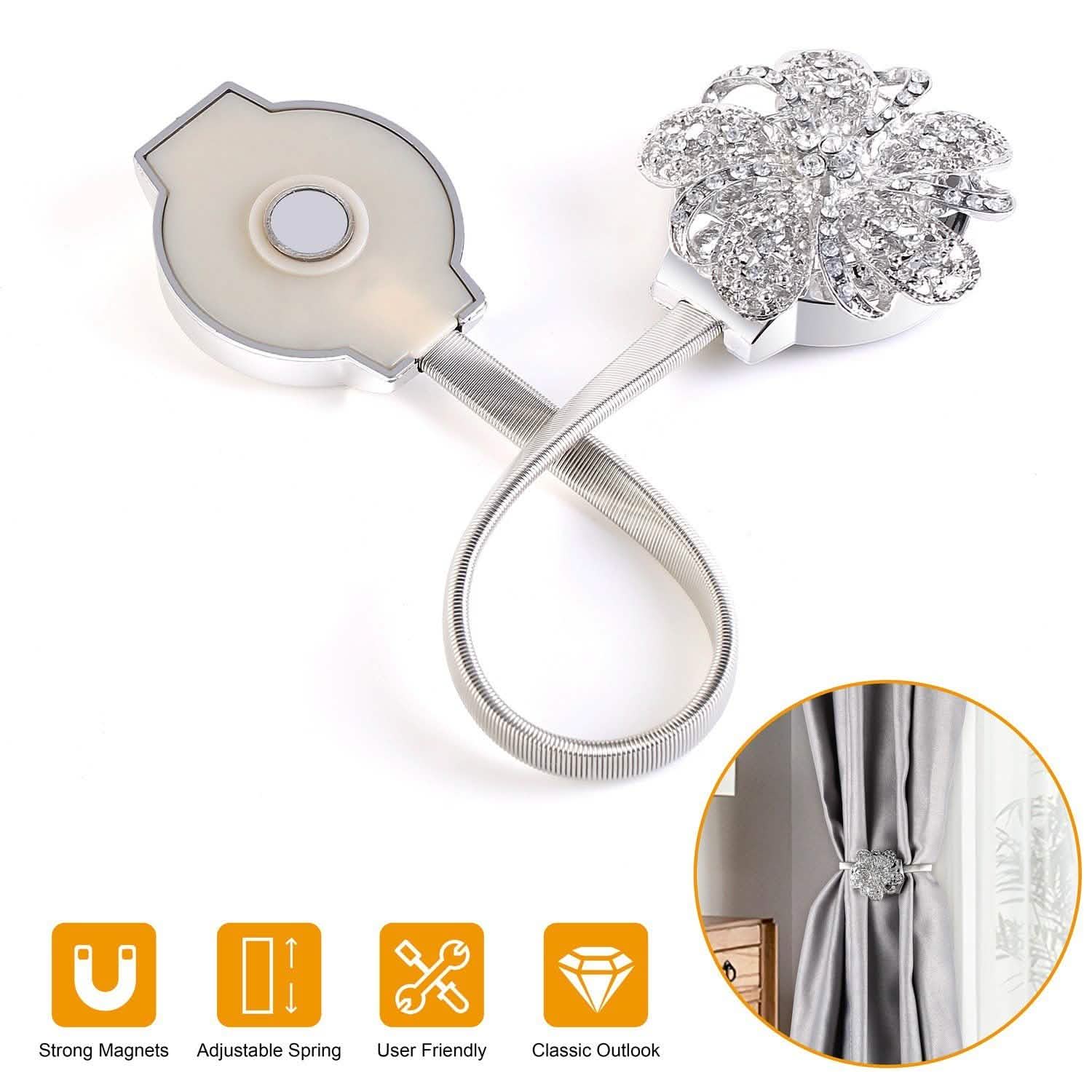 2-Pack: Magnetic Curtain Tiebacks Lighting & Decor - DailySale