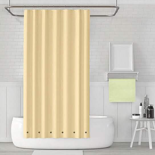 2-Pack: Magnetic Mildew Resistant Solid Vinyl Shower Curtain Liners Bath Peach - DailySale