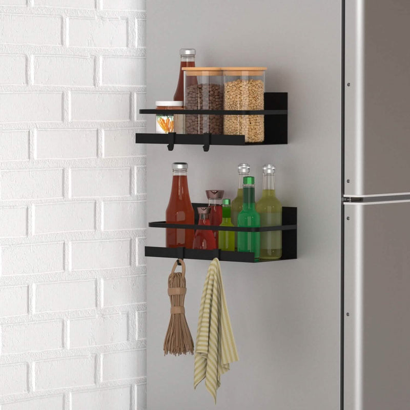 2-Pack: Magnetic Spice Holder Rack Organizer Kitchen Storage - DailySale