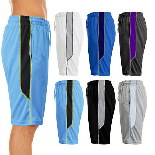 2-Pack: Men's Active Moisture-Wicking Mesh Performance Shorts Men's Bottoms C S - DailySale