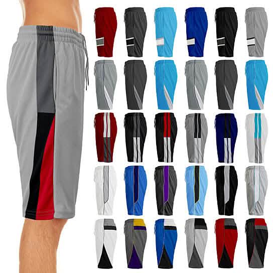 2-Pack: Men's Active Moisture-Wicking Mesh Performance Shorts Men's Bottoms - DailySale