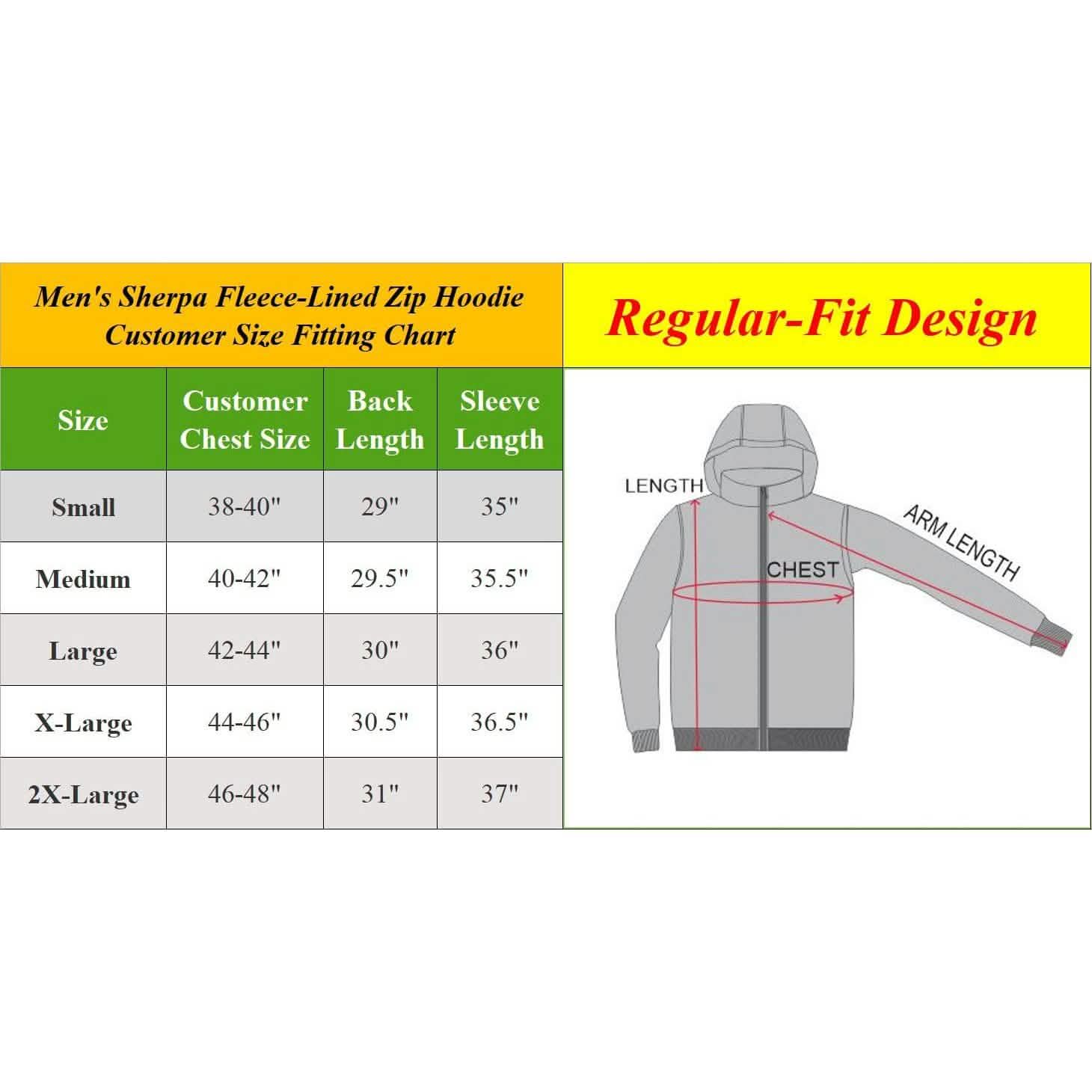 2-Pack: Men's Heavyweight Sherpa Fleece-Lined Zip Hoodie Sweater Men's Clothing - DailySale