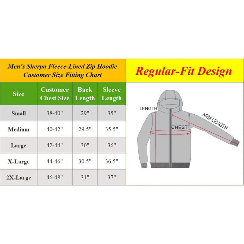 2-Pack: Men's Heavyweight Sherpa Fleece-Lined Zip Hoodie Sweater Men's Clothing - DailySale