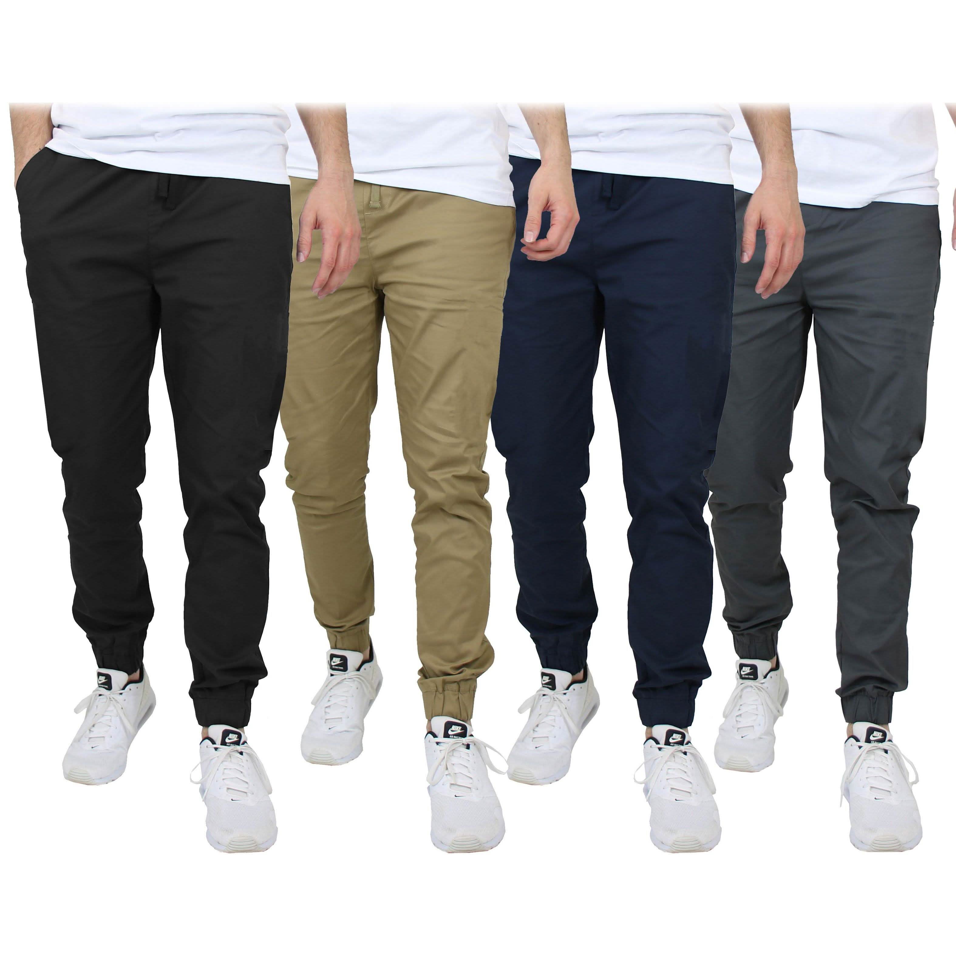 2-Pack: Mens Lightweight Cotton Stretch Jogger Pants Men's Clothing - DailySale