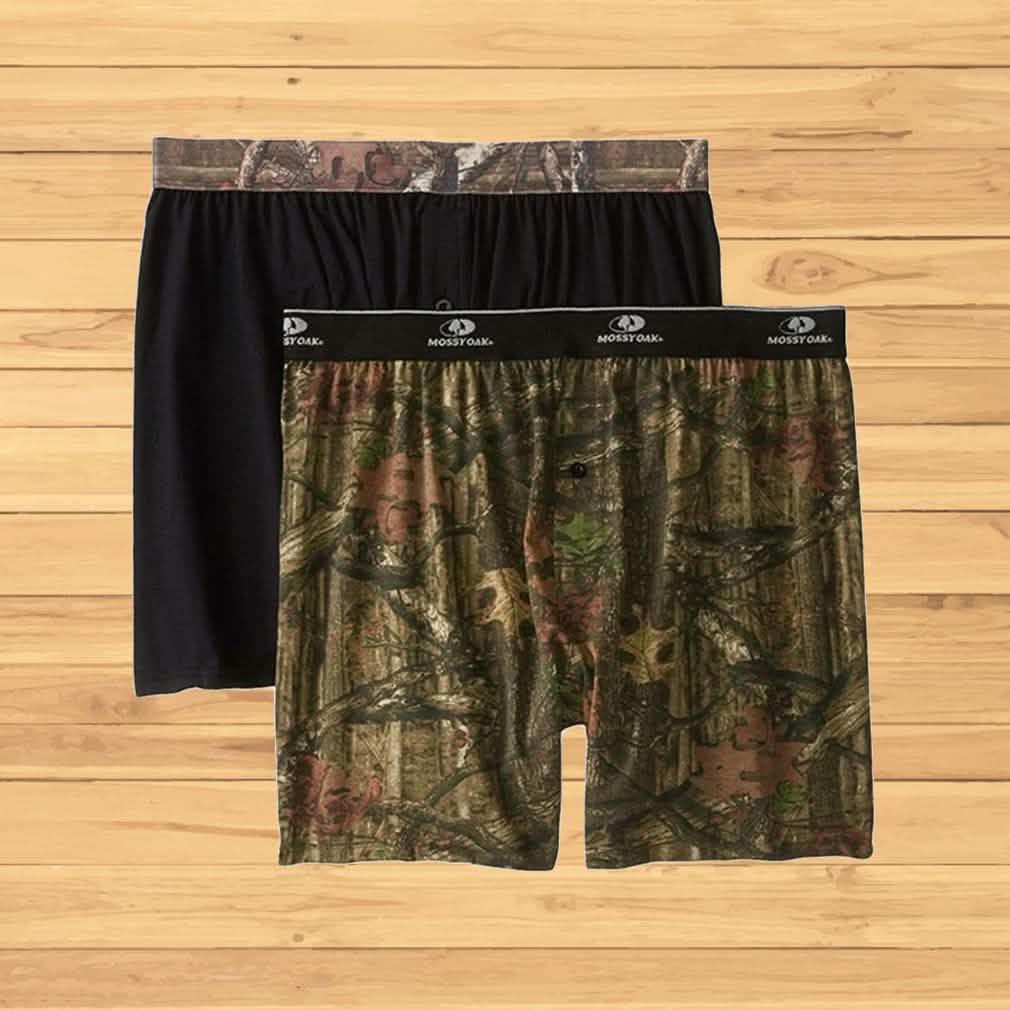 2-Pack: Men's Mossy Oak Moisture Wicking Boxer Shorts Men's Apparel S - DailySale