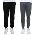 2-Pack: Men's Slim-Fit Fleece Jogger Sweatpants Men's Apparel S Black/Charcoal - DailySale