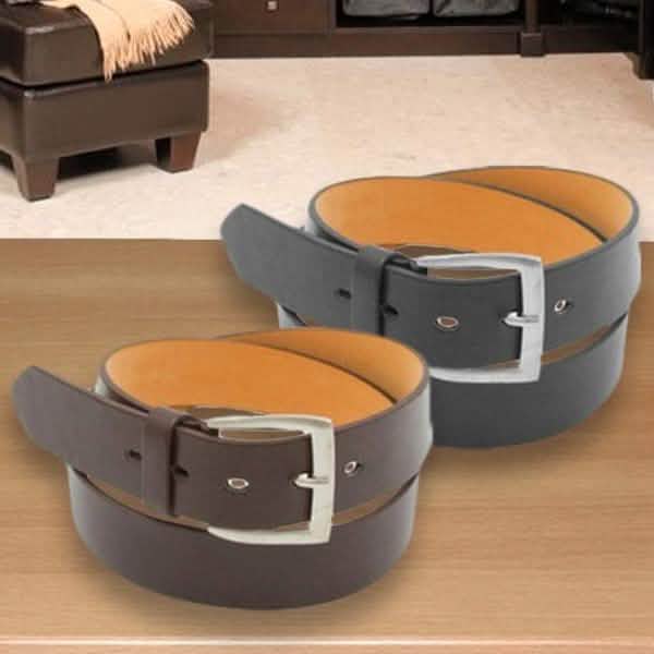 2-Pack: Men's Solid Belts - Size: 38-40 Men's Apparel - DailySale