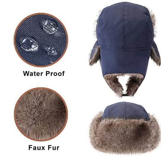 2-Pack: Men's Ushanka Winter Faux Fur Hat with Ear Flaps Sports & Outdoors - DailySale