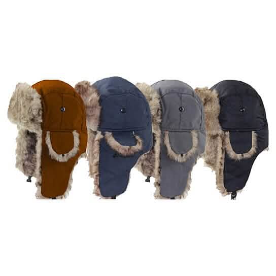 2-Pack: Men's Ushanka Winter Faux Fur Hat with Ear Flaps Sports & Outdoors - DailySale