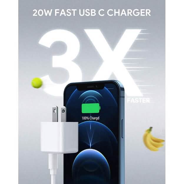 2-Pack: Mini 20W Fast Type C Wall Charger with PD 3.0 Mobile Accessories - DailySale