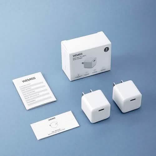 2-Pack: Mini 20W Fast Type C Wall Charger with PD 3.0 Mobile Accessories - DailySale