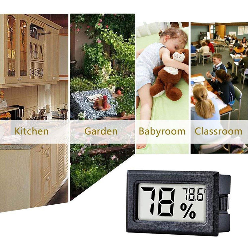 2-Pack: Mini Digital Hygrometer Gauge Indoor Thermometer Household Appliances - DailySale