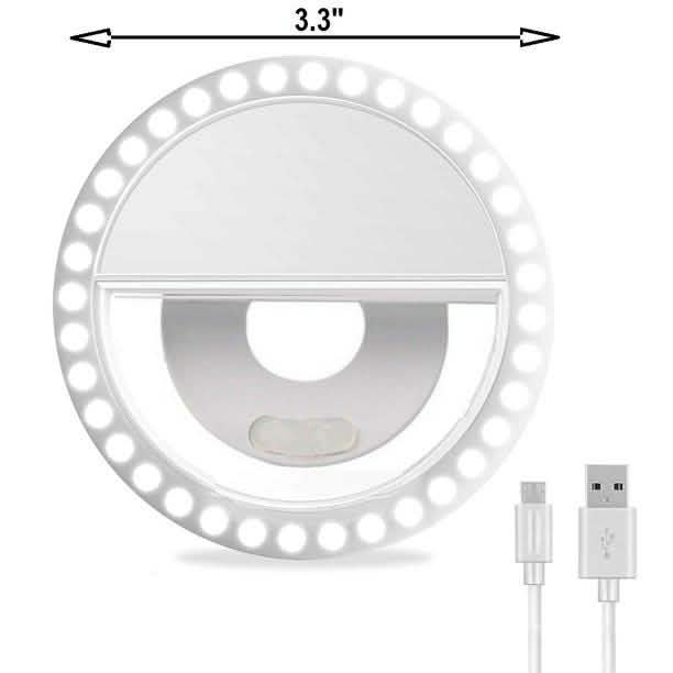 2-Pack: Mobile Ring Light Portable Selfie LED Light Ring Camera Flash Mobile Accessories - DailySale