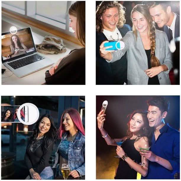 2-Pack: Mobile Ring Light Portable Selfie LED Light Ring Camera Flash Mobile Accessories - DailySale