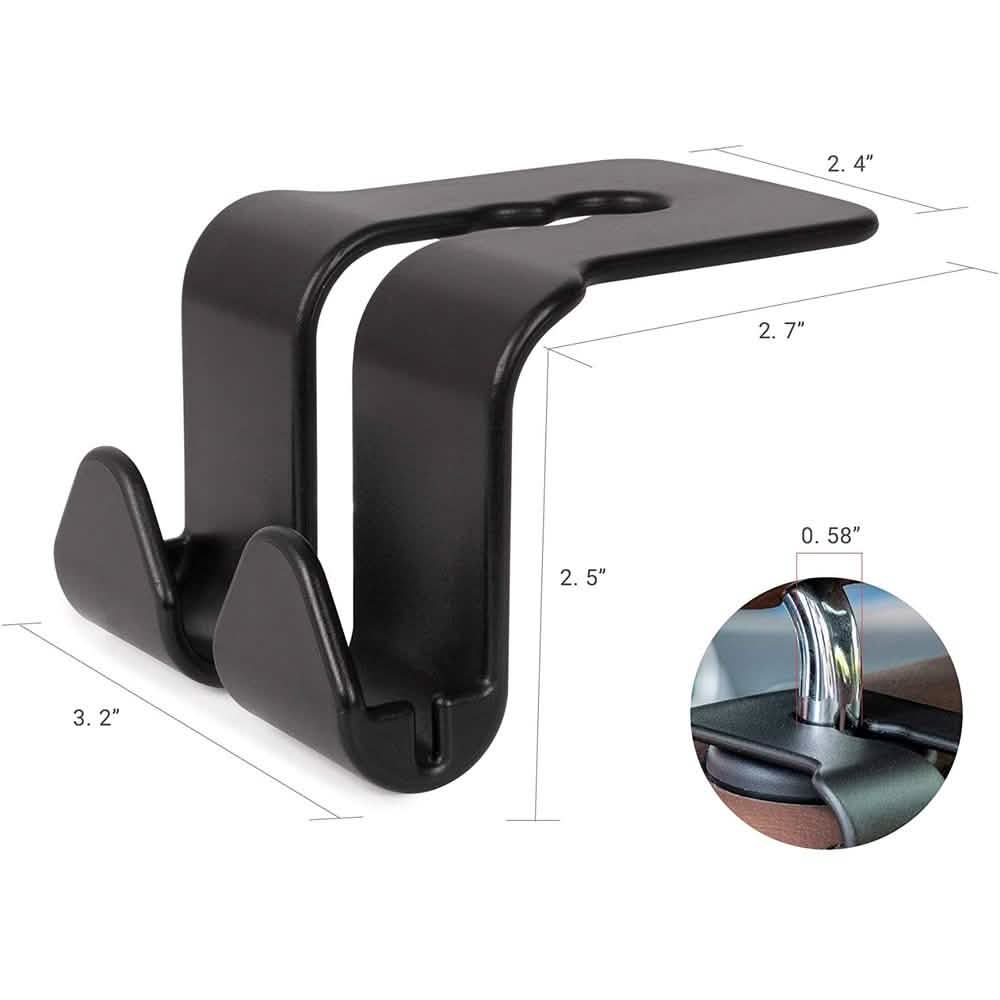 2 Pack: Multi-functional Vehicle Back Seat Hook Automotive - DailySale