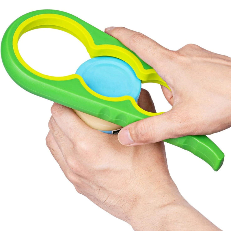 2-Pack: Multifunctional 4-in-1 Jar Opener for Arthritic Hands and Seniors Kitchen Tools & Gadgets Green - DailySale