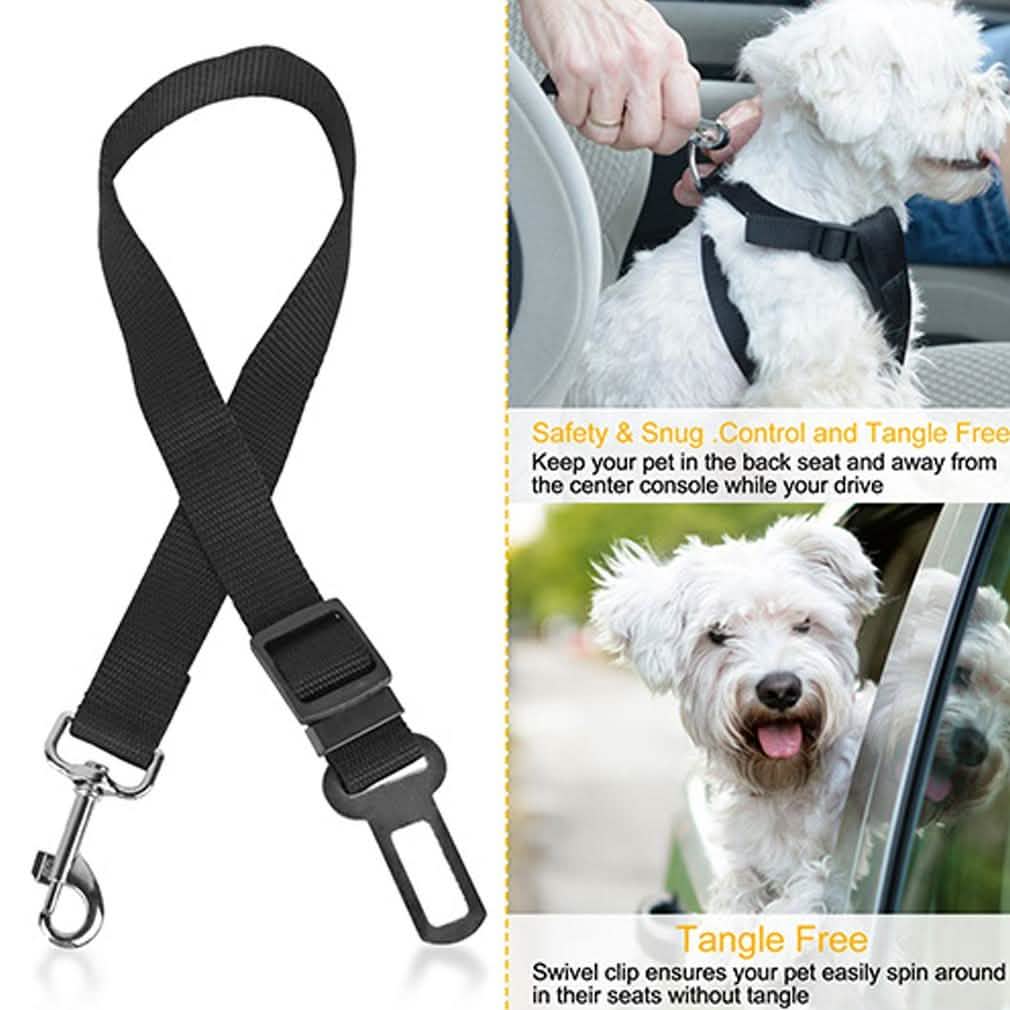 2-Pack: Multipurpose Pet Safety Vehicle Seat Belt Pet Supplies - DailySale