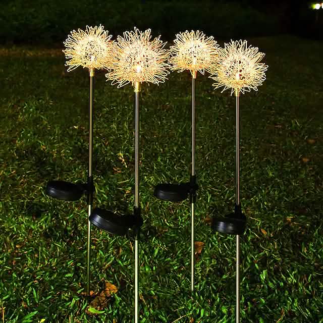 2-Pack: Outdoor Solar Dandelion Lawn Lights Outdoor Lighting - DailySale